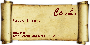Csák Linda névjegykártya
